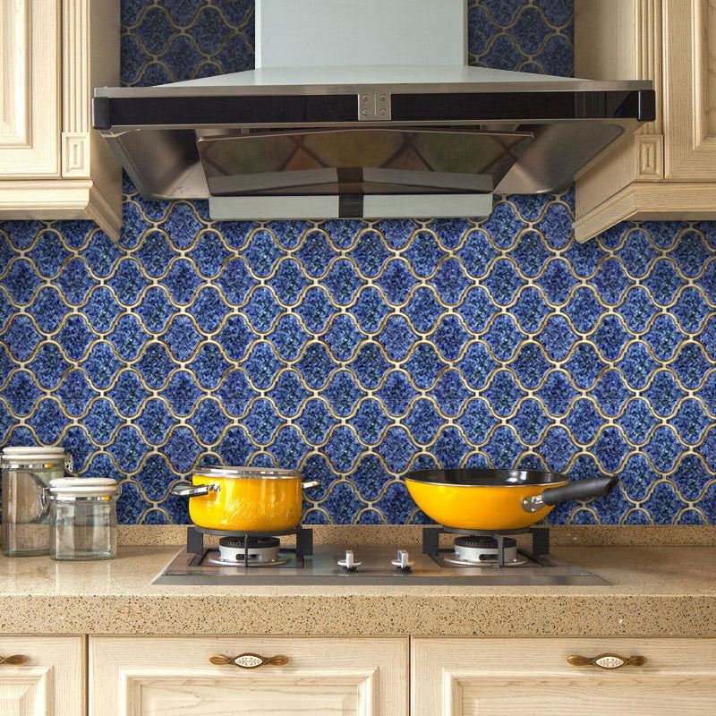 Adhesive Quatrefoil Net Wallpaper Border Modernist PVC Wall Decor, 16.5' L x 8" W