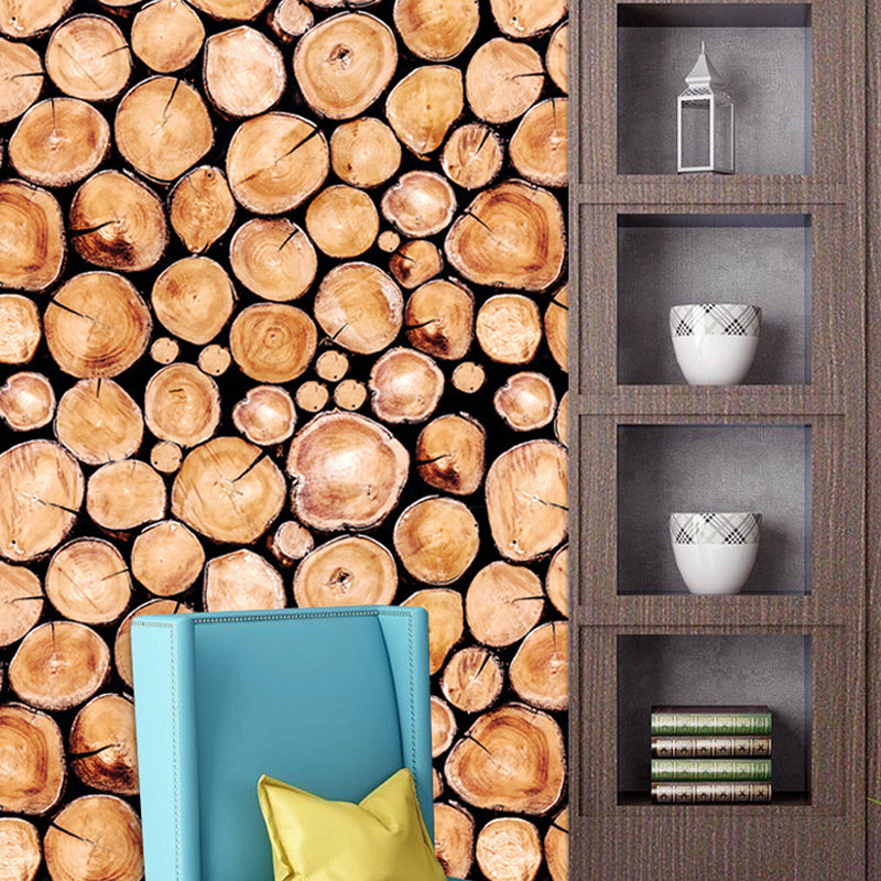 Countryside Wood Logs Wallpaper Border Brown Pick Up Sticks Wall Art for Dining Room
