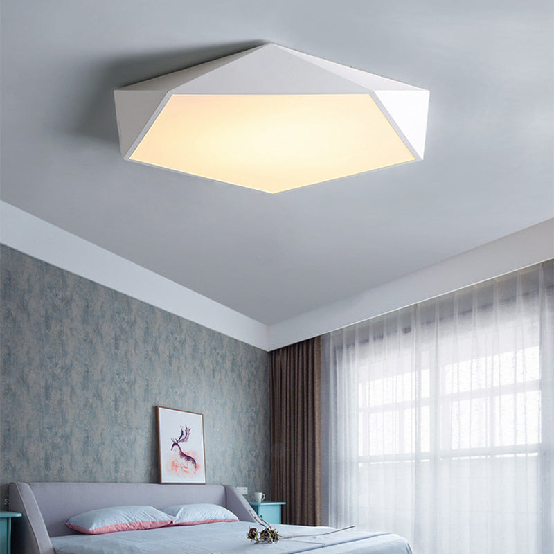 Acrylic Pentagon Slim Ceiling Light Nordic Design LED Flush Mount Light for Bathroom
