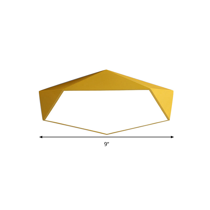 Acrylic Pentagon Slim Ceiling Light Nordic Design LED Flush Mount Light for Bathroom