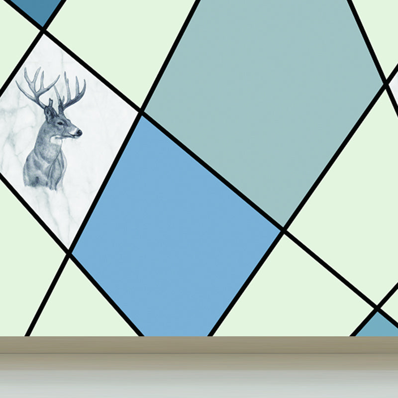 Non-Woven Decorative Wall Mural Modern Geometric Pattern Wall Covering for Guest Room