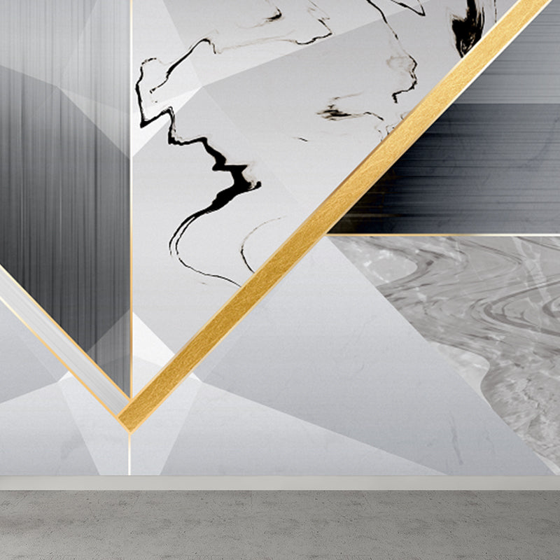 Non-Woven Decorative Wall Mural Modern Geometric Pattern Wall Covering for Guest Room