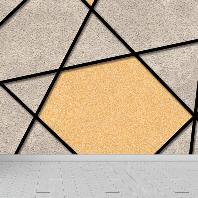 Non-Woven Decorative Wall Mural Modern Geometric Pattern Wall Covering for Guest Room