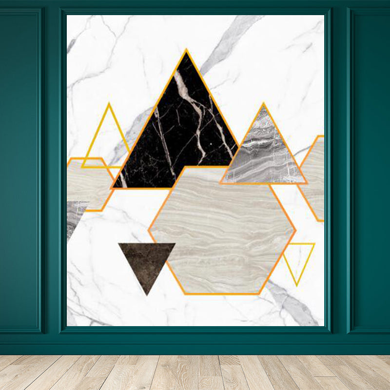 Light Color Abstract Print Mural Wallpaper Moisture-Proof Wall Art for Dining Room