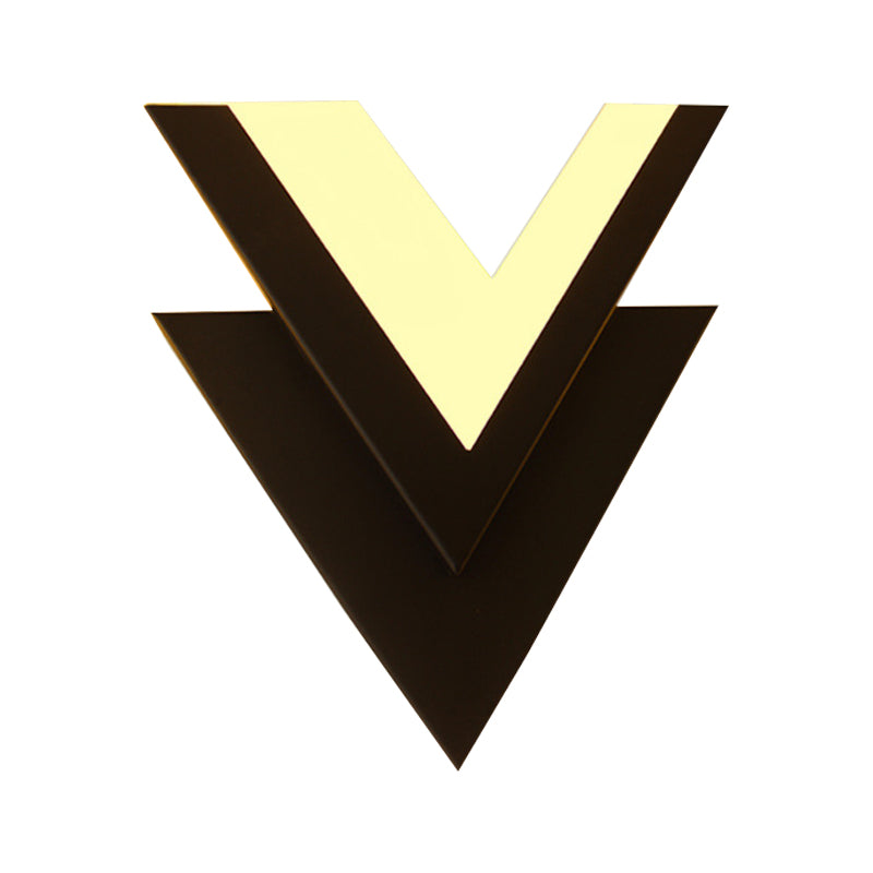 Monocromo a parete a V Luce moderna a LED acrilico Sconce da soggiorno per soggiorno