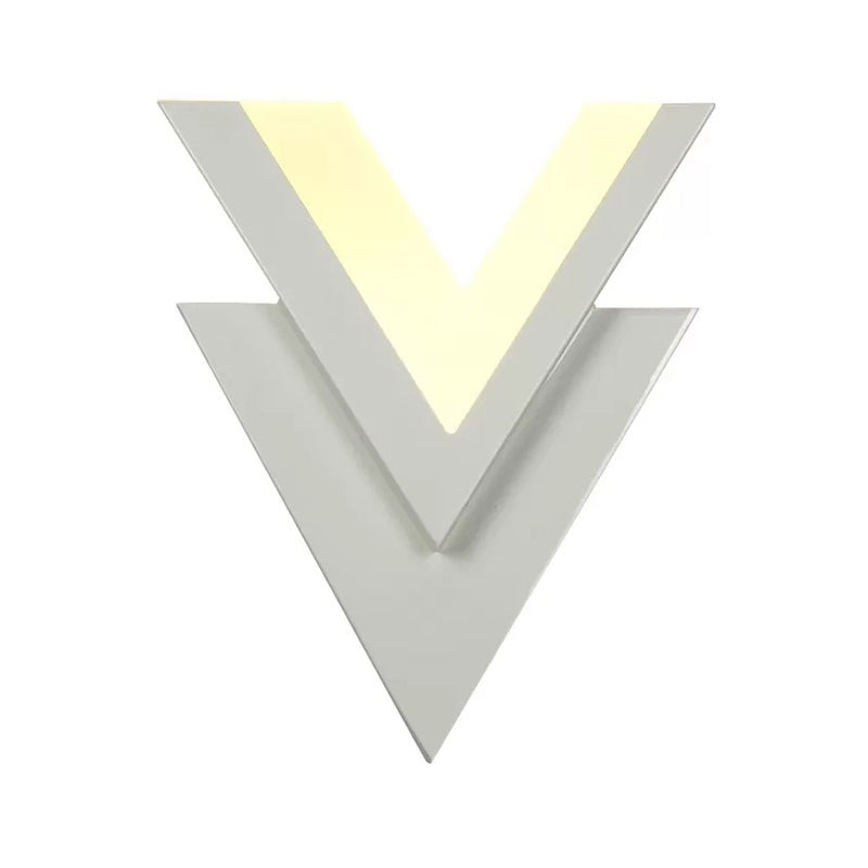 Monocromo a parete a V Luce moderna a LED acrilico Sconce da soggiorno per soggiorno