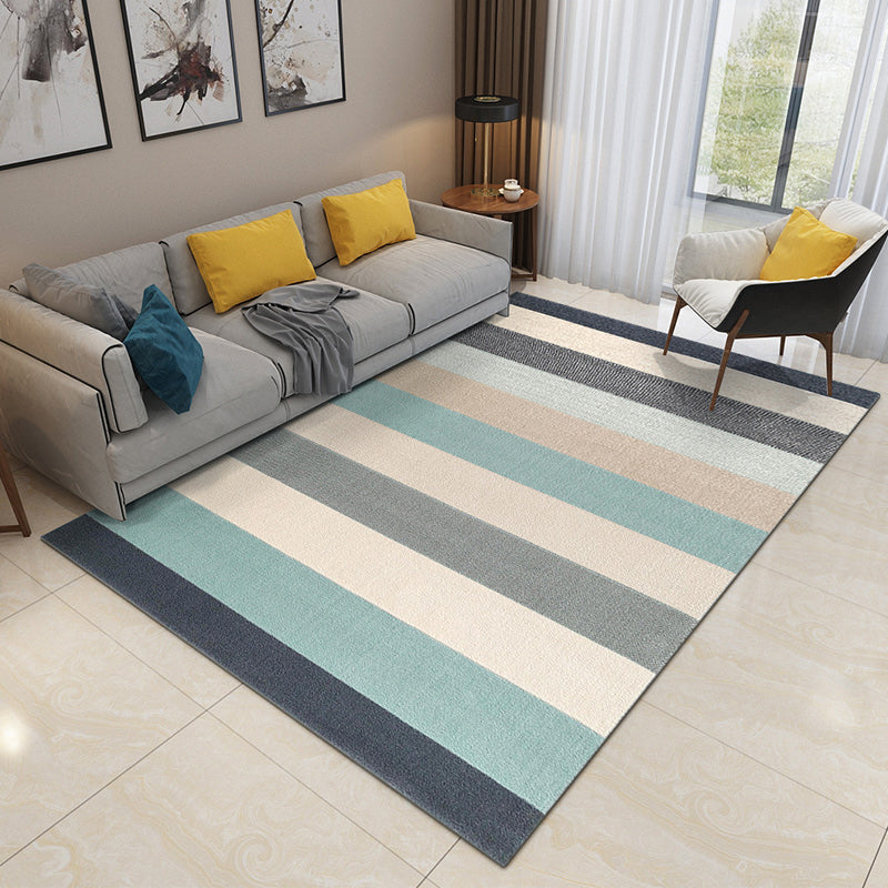 Minimalism Line Art Indoor Rug Dark Color Synthetics Rug Anti-Slip Pet Friendly Carpet for Family Room