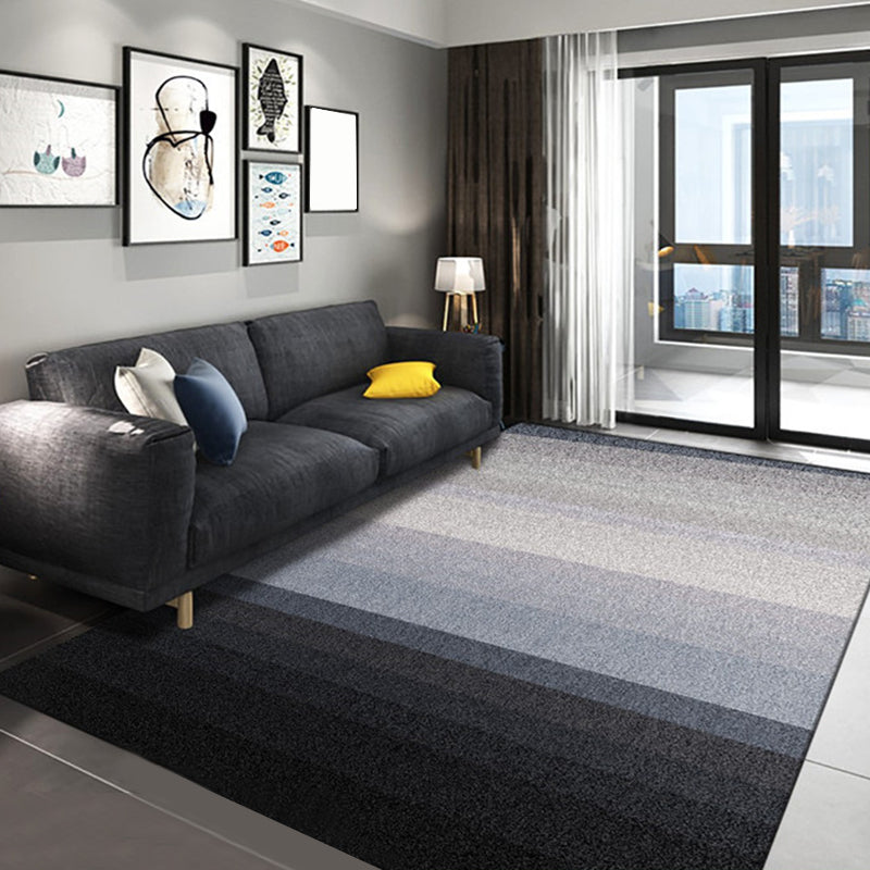 Minimalismo Línea Arte Rug interior Color oscuro Síntesis Alfombra Anti-Slip Pet Friendly para sala familiar