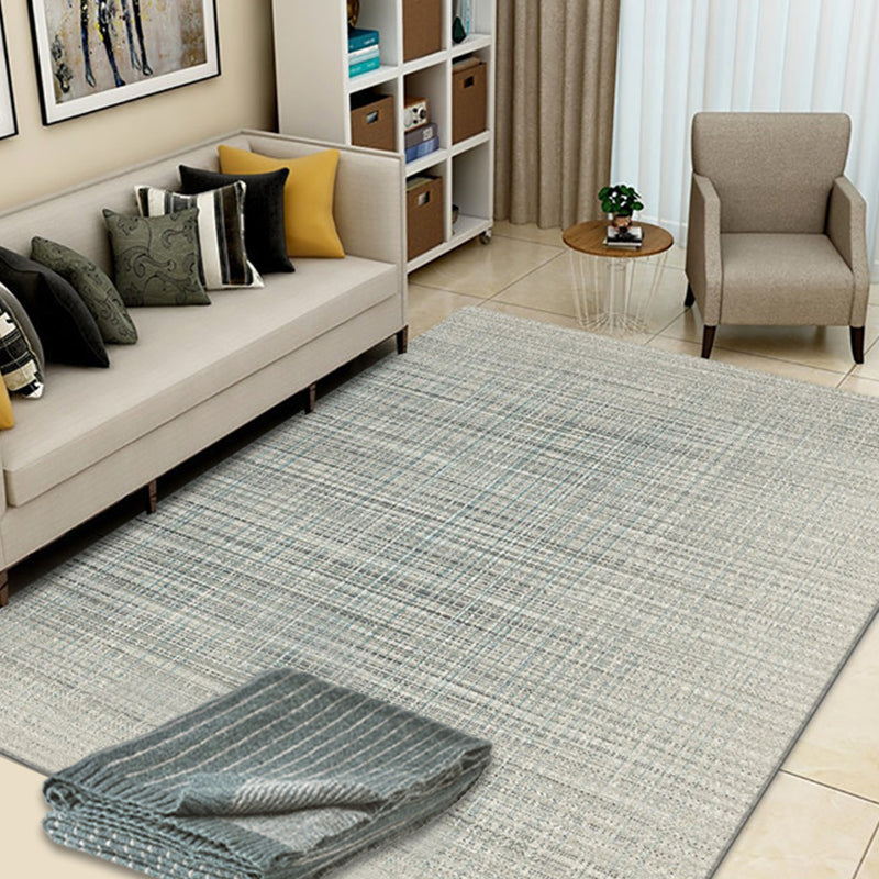 Dark Color Minimalist Indoor Rug Polypropylene Abstract Carpet with Lines Easy Care Non-Slip Rug for Room