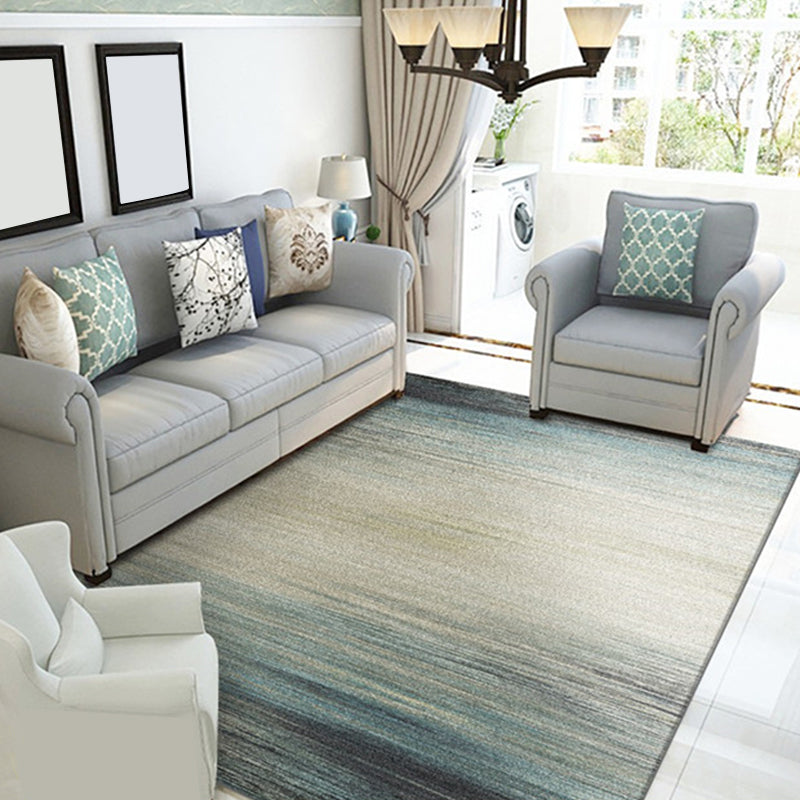 Aesthetics Ombre Area Rug Solid Color Minimalist Rug Synthetics Non-Slip Backing Stain-Proof Carpet for Home