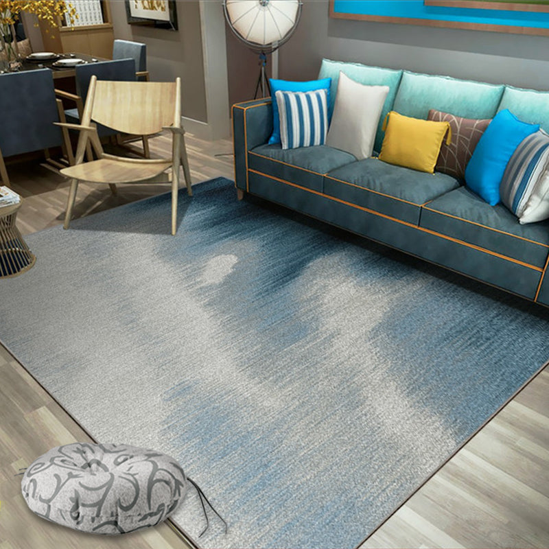 Aesthetics Ombre Area Rug Solid Color Minimalist Rug Synthetics Non-Slip Backing Stain-Proof Carpet for Home