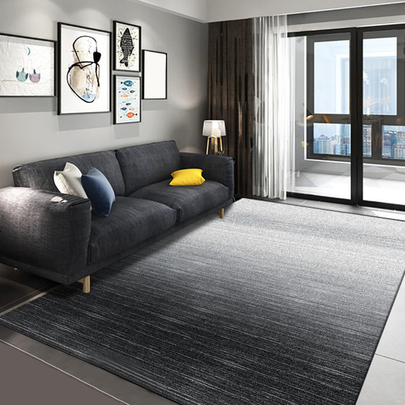 Plain Color Simple Style Rug Polyester Ombre Area Carpet Machine Washable Anti-Slip Rug for Living Room