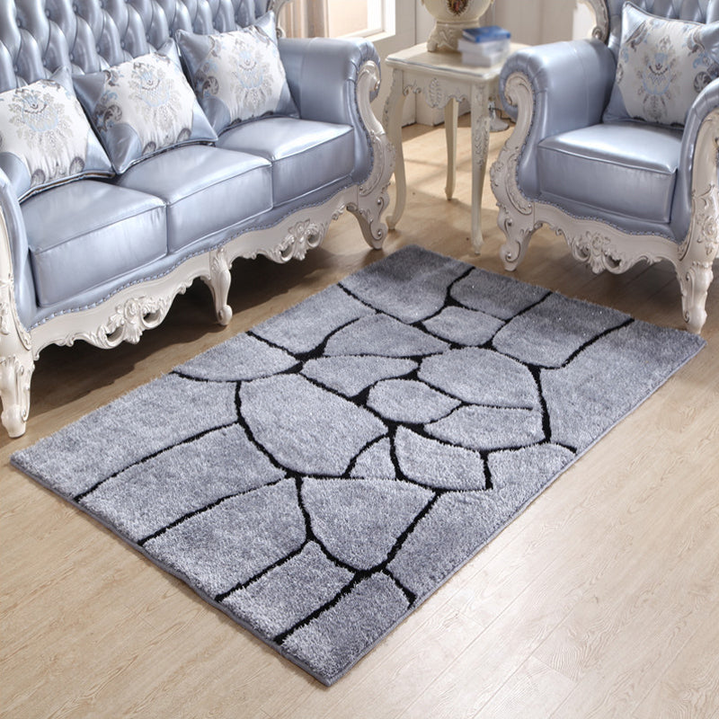 Trendy Minimalist Rug Dark Color Bubbles Area Carpet Pet Friendly Anti-Slip Backing Rug for Home