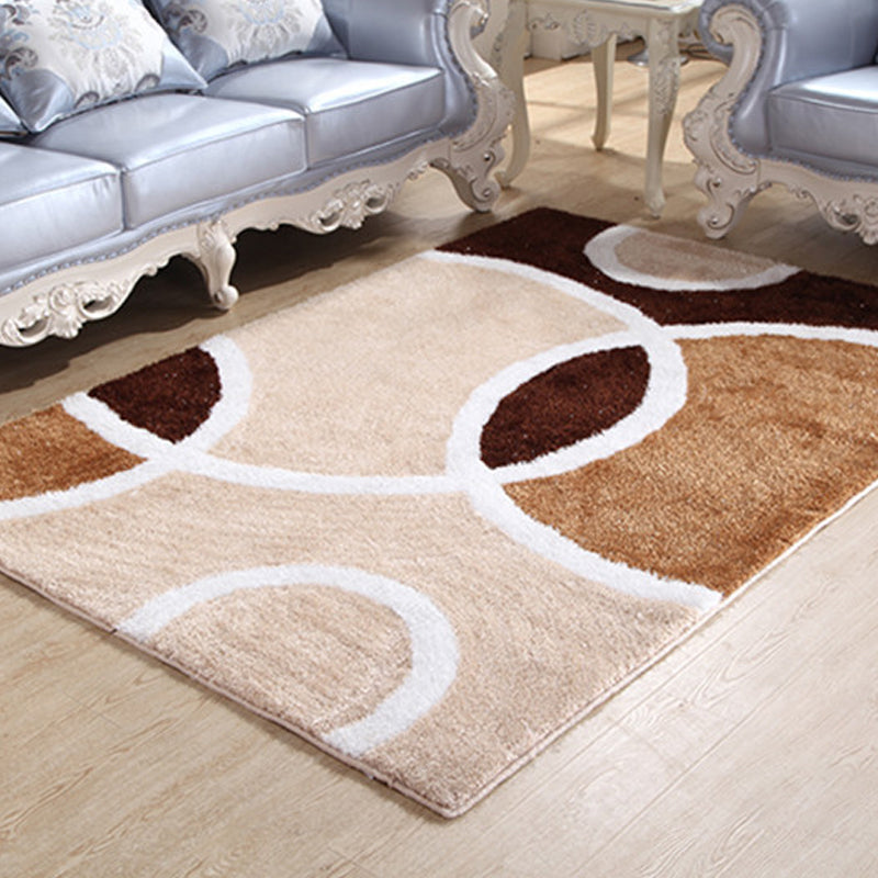 Trendy Minimalist Rug Dark Color Bubbles Area Carpet Pet Friendly Anti-Slip Backing Rug for Home