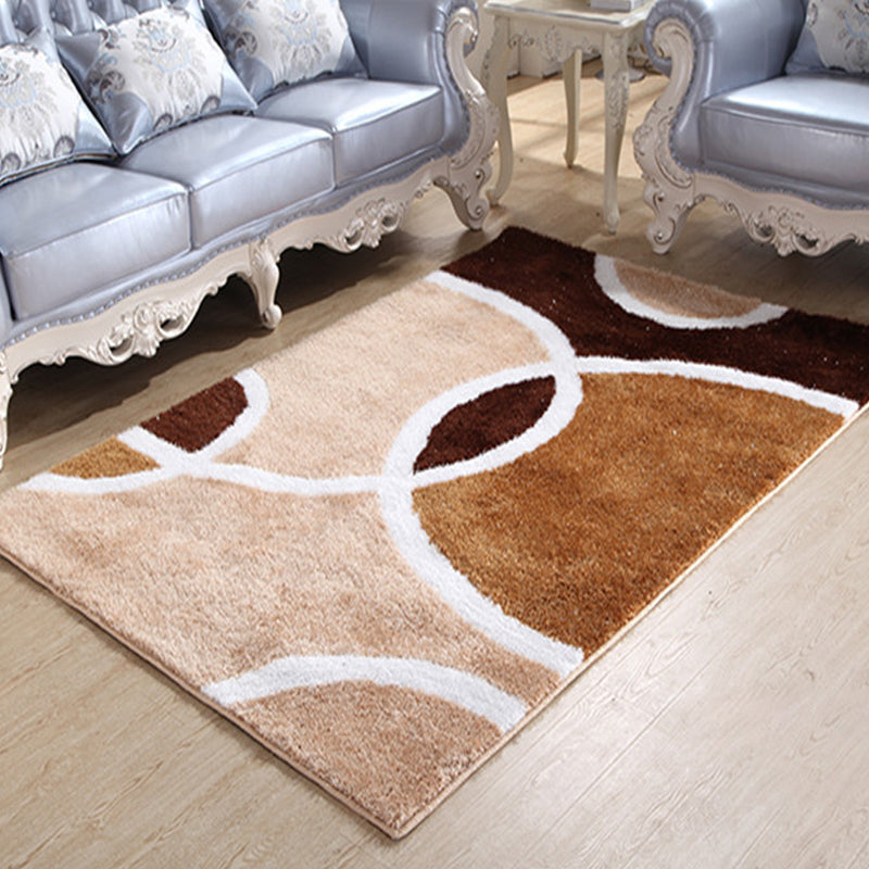 Trendy Minimalist Rug Dark Color Bubbles Area Carpet Pet Friendly Anti-Slip Backing Rug for Home