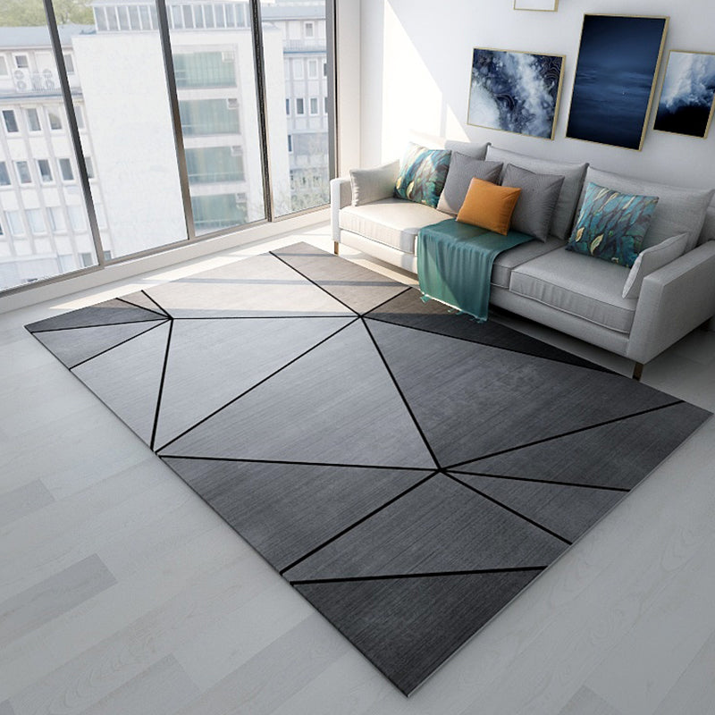 Pastel Colorblock Puzzle Rug Polypropylene Contemporary Rug Stain Resistant Area Carpet for Family Room