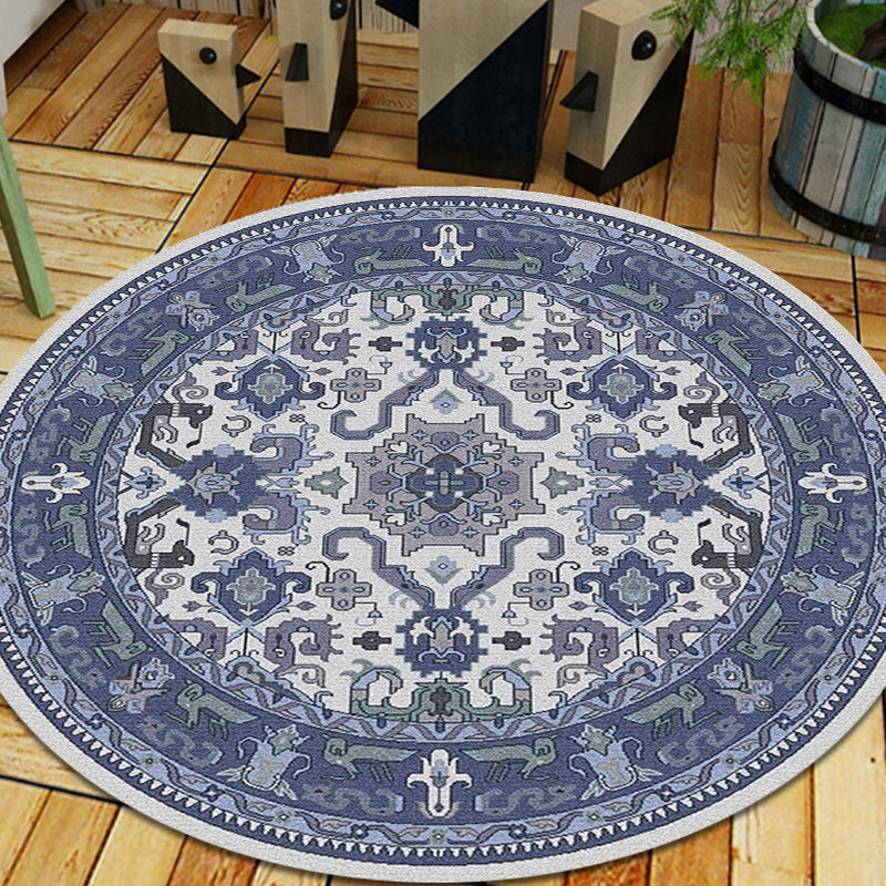 Marokkaanse medaillonpatroon Tapijten Multi-kleuren Polypropyleen Tapijten Anti-slip Achterstijl Petvriendelijk wasbaar Wasbaar tapijt voor slaapkamer