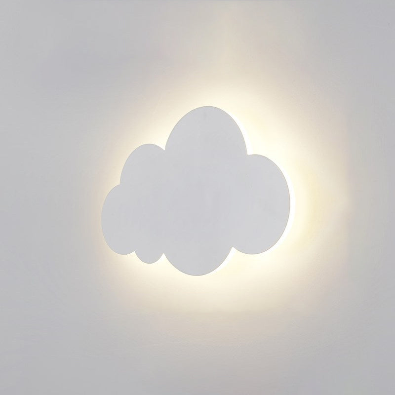 Plastic Cloud Slim Wall SCONCE MODERNO MODERNO STYLE PERCHIO MOLTO LED in bianco per la camera da letto per bambini