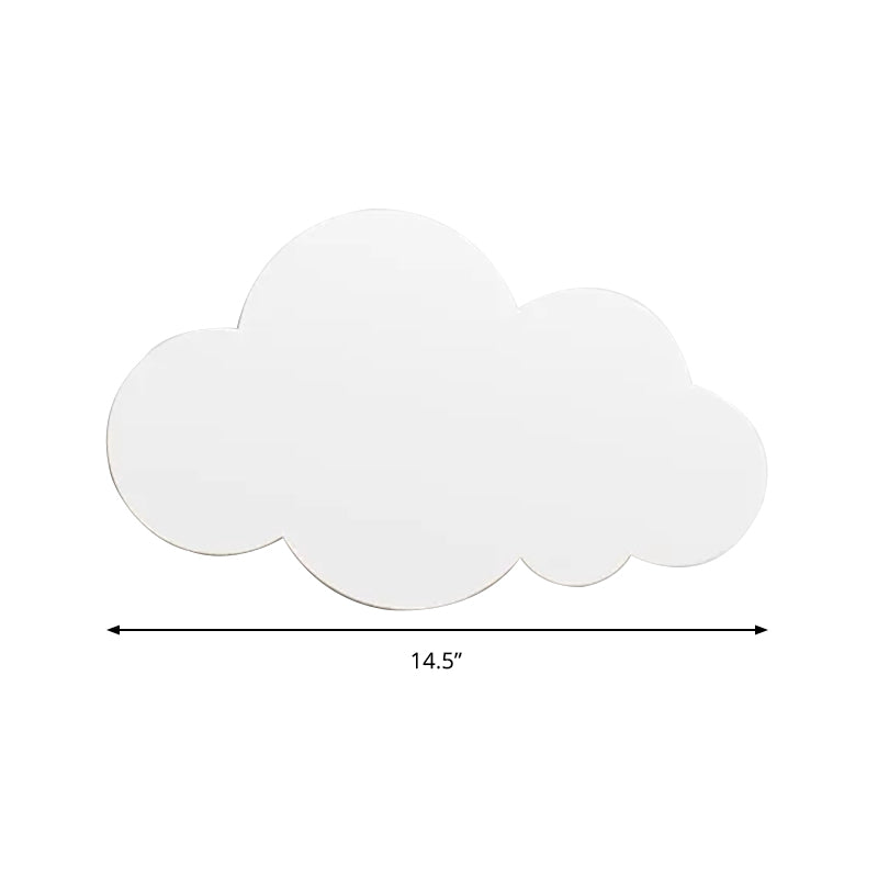 Plastic Cloud Slim Wall SCONCE MODERNO MODERNO STYLE PERCHIO MOLTO LED in bianco per la camera da letto per bambini