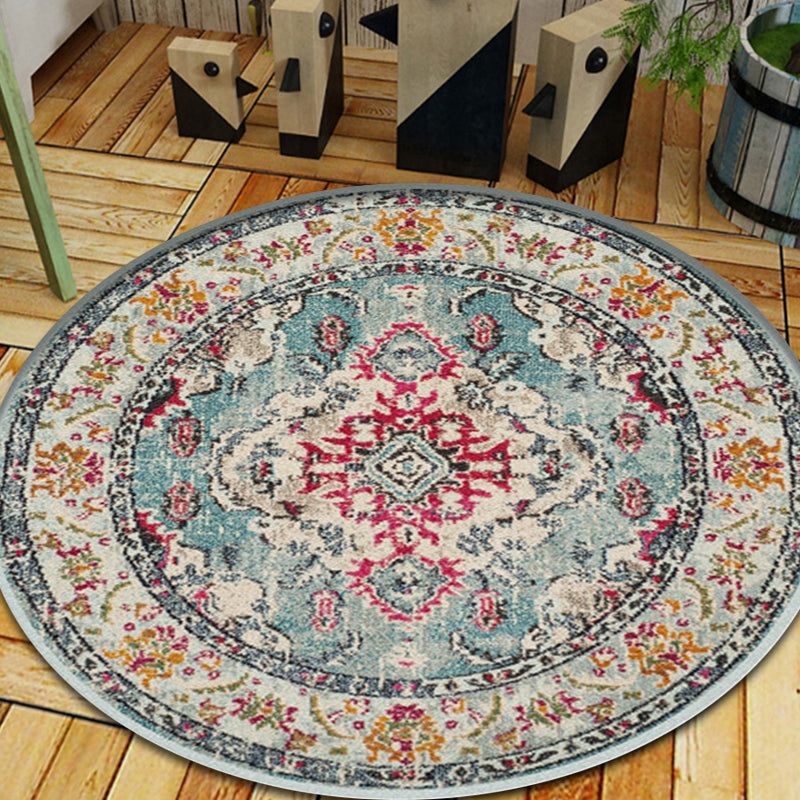 Shabby Tribal Rug Pastel Moroccan Rug Polypropylene Pet Friendly Non-Slip Carpet for Living Room