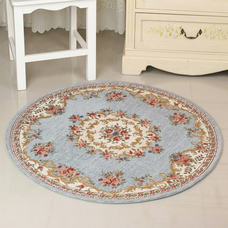 Tapis à motif floral polyester multi-couleurs décoratif Tapis antidérapant pour animaux de compagnie Animable pour animaux de compagnie pour la chambre à coucher