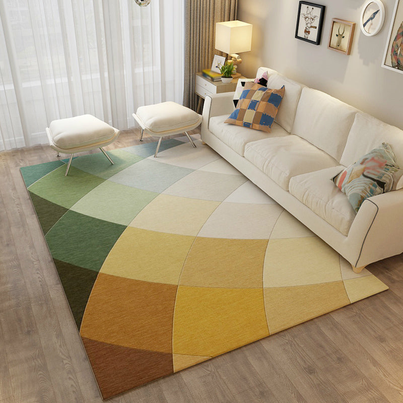 Multicolor Harlequin Area Rug Polypropylene Simplicity Indoor Rug Washable Area Carpet for Home Decor