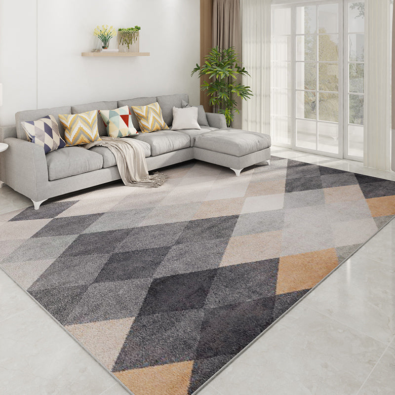 Multicolor Harlequin Area Rug Polypropylene Simplicity Indoor Rug Washable Area Carpet for Home Decor
