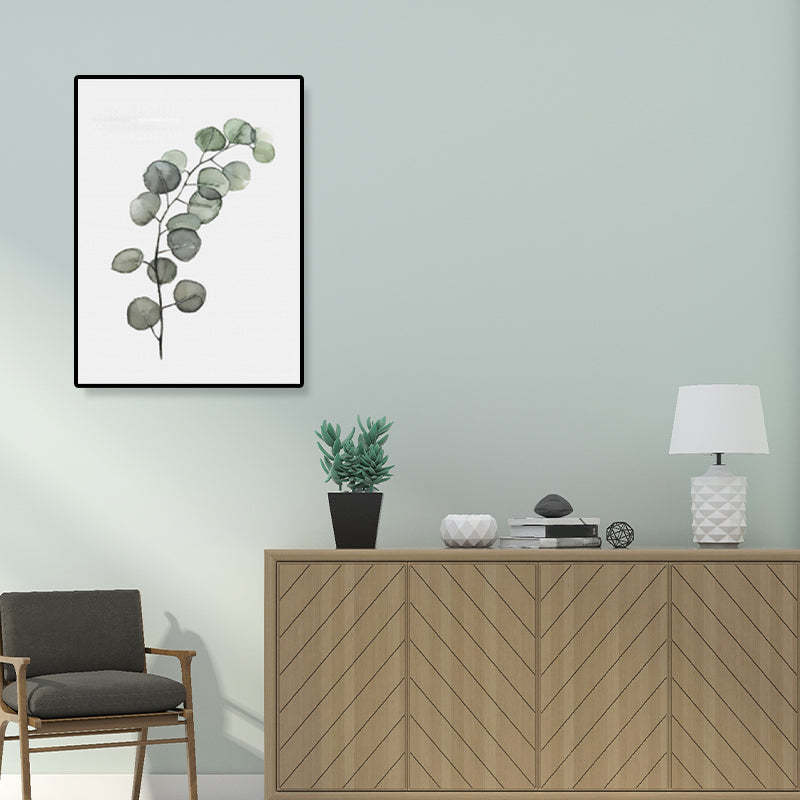 Minimalistische Botanics canvas print zachte kleur getextureerde muurkunst voor keuken, meerdere maten