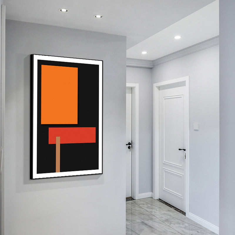 Contemporary Abstract Pattern Canvas Art Dark Color Corridor Wall Decor, Sizes Optional