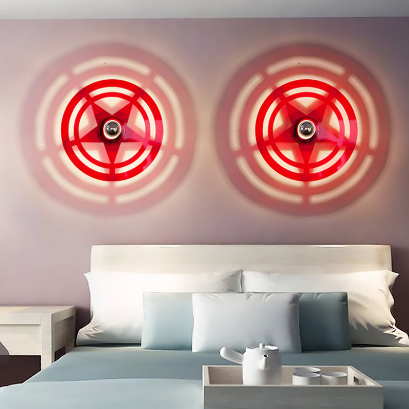 Metal Star SCONCE LICHT Single Head Contemporary Wall Lamp voor jongens slaapkamer trap