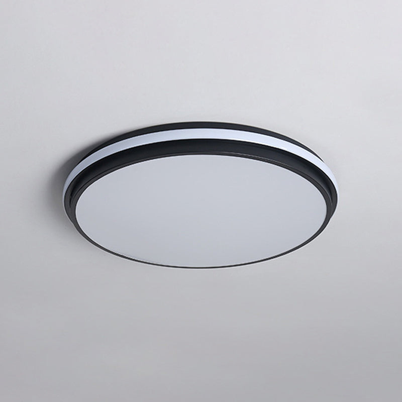 Square/Round/Rectangle Acrylic Ceiling Flush Nordic Black LED Flush Mount Recessed Lighting in White/3 Color Light