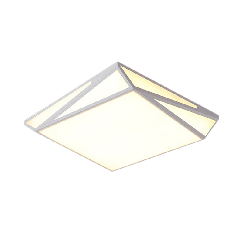 Place blanche / Boîte rectangulaire Plafond ébullition Voyant simple Acrylique Flushmount Lighting for Guest Room