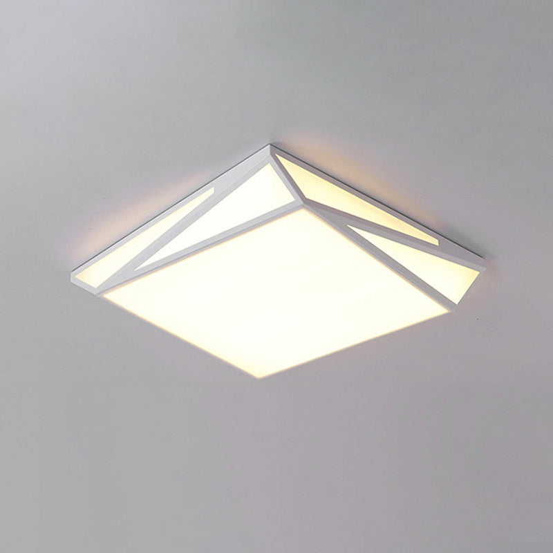 Place blanche / Boîte rectangulaire Plafond ébullition Voyant simple Acrylique Flushmount Lighting for Guest Room