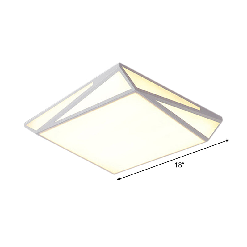 Place blanche / Boîte rectangulaire Plafond ébullition Voyant simple Acrylique Flushmount Lighting for Guest Room