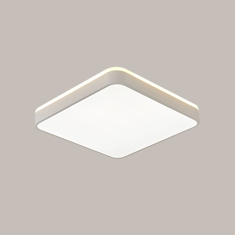 Acrylic Square/Rectangle Ceiling Lamp Simplicity LED Grey/White Flush Mounted Light in Warm/White Light for Bedroom