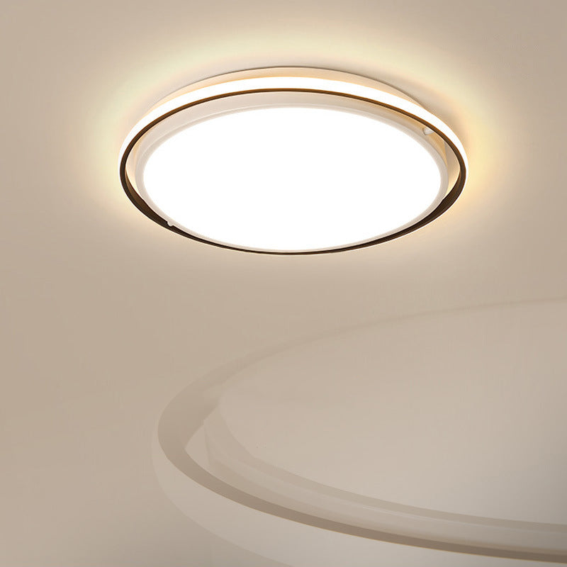 Lampada da incasso a soffitto rotonda in acrilico da 14"/18"/22" W, minimalista, a LED bianco, con montaggio a incasso in luce calda/bianca