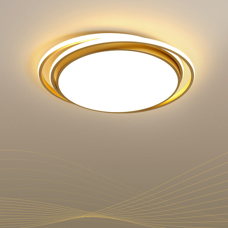 15 "/19" W W Extra - Thin Round Flush Light Minimalism Acrylic Hotel LED Tetto montato con Glowing Hoop in Black / White / Gold
