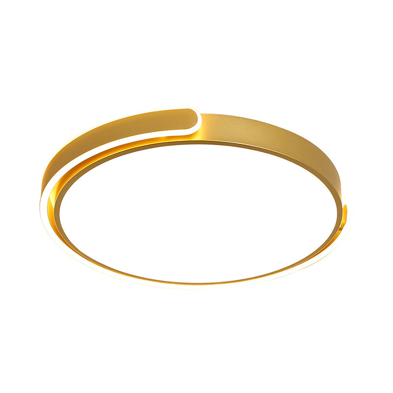 Lampada da soffitto a LED Simplicity Nero/Bianco/Oro Rotondo con montaggio ad incasso con paralume in acrilico, luce calda/bianca