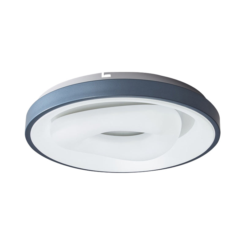 Acrylique Triangulaire Flush-Mount Light LED Ceiling Éclairage avec un cadre rond / carré en bleu