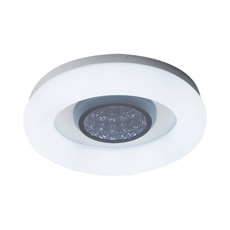 Circular Acrylic Flush Mount Ceiling Light Minimalist Silver/Grey/Black LED Flush Mounted Lighting for Hotel