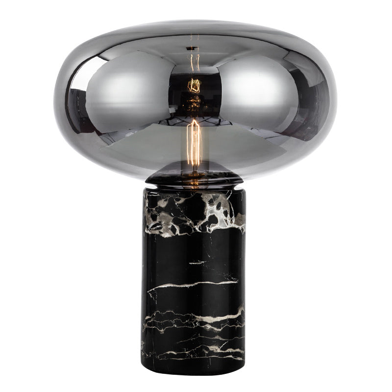 Lámpara de mesa de vidrio de humo de ellipse/vaso ámbar
