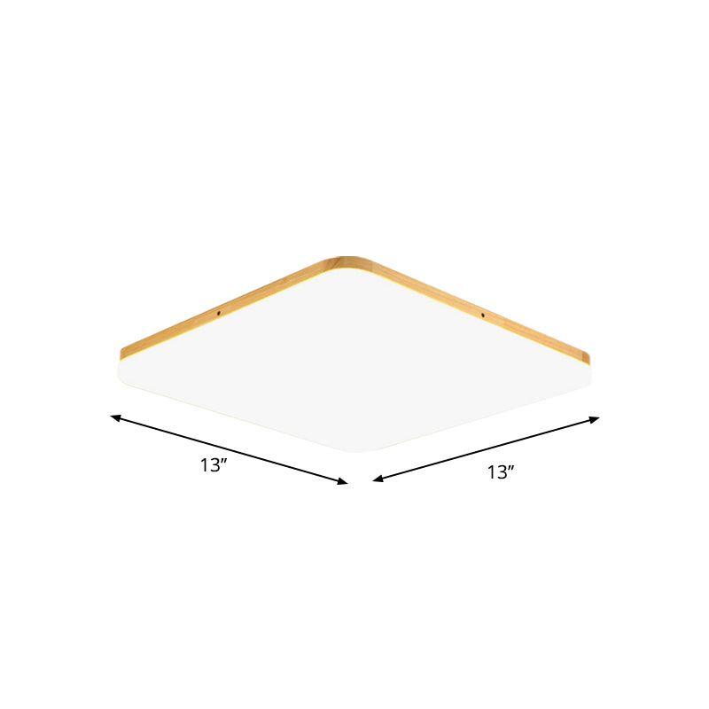 Thinnest Quadrat/Rechteck Deckenleuchte einfache Acryl Wohnzimmer LED Unterputz Lampe in Beige, 13 "/25" /37.5 " Breite