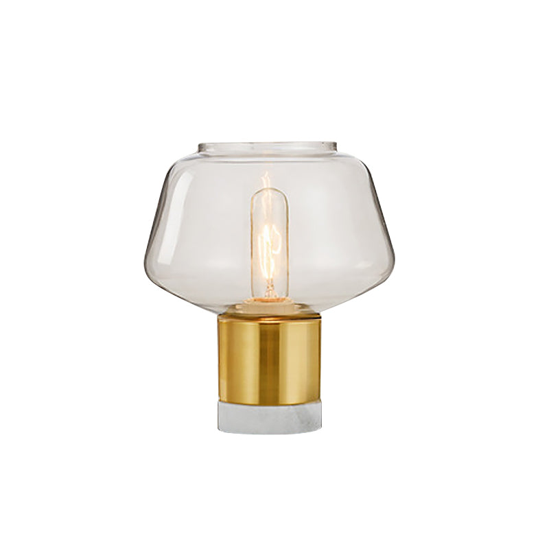 Cylindre d'or / balle / balle effilée de la lampe de nuit à un seul bulbe