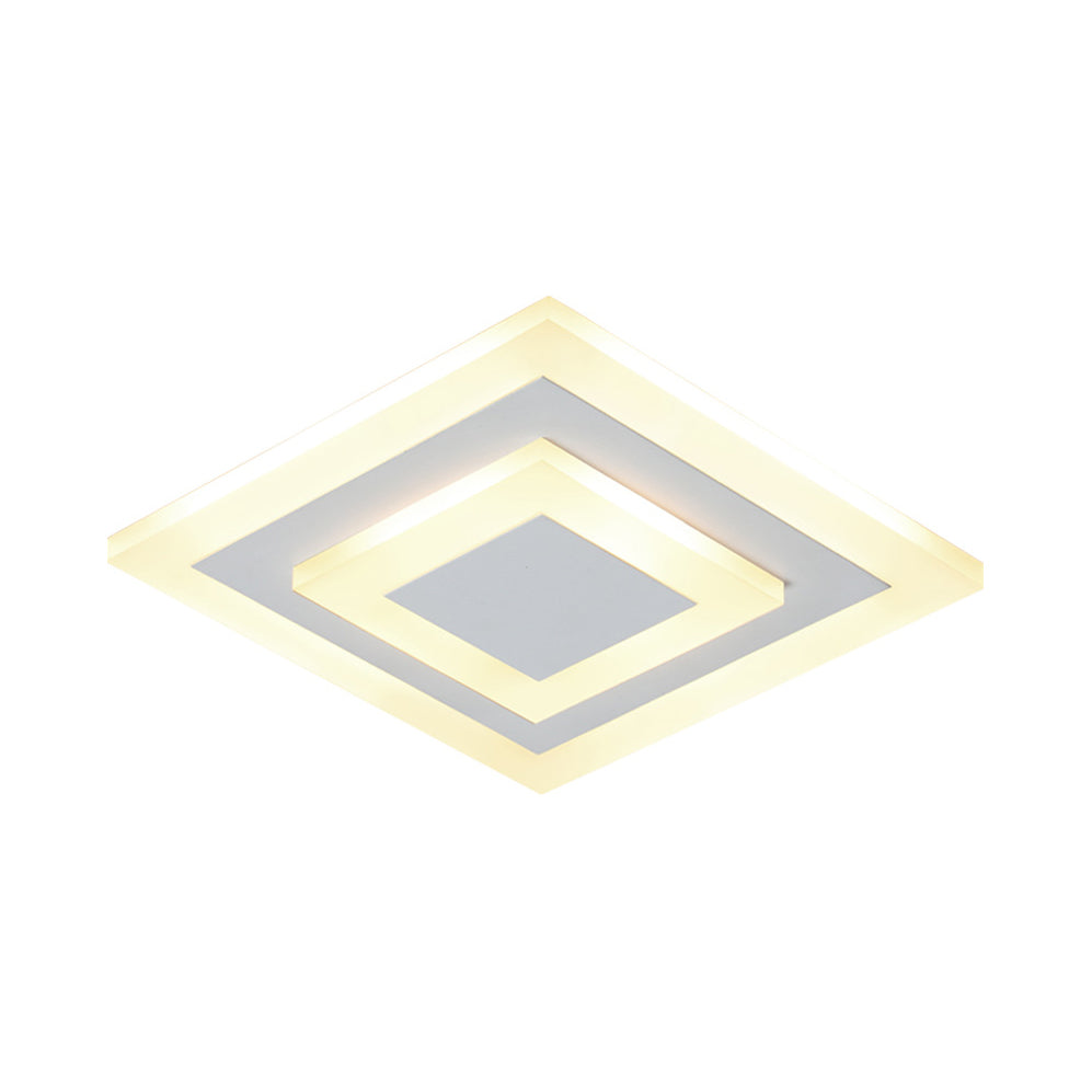 Square Shape Flush Ceiling Light Modern Stylish Acrylic Ceiling Lamp for Corridor Kitchen