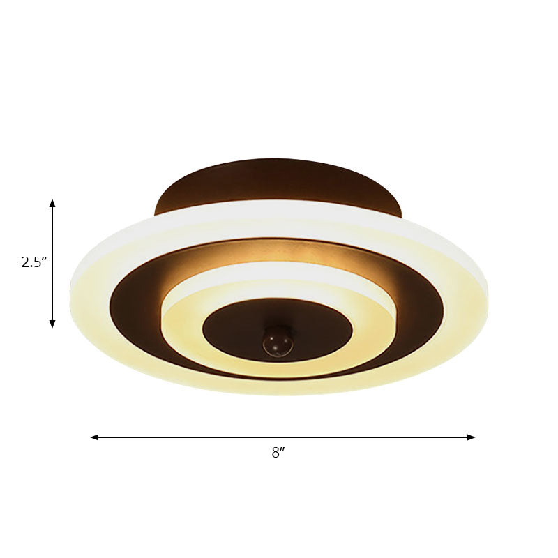 Modern Concentric Ceiling Lamp Acrylic Flush Ceiling Light for Living Room Hallway