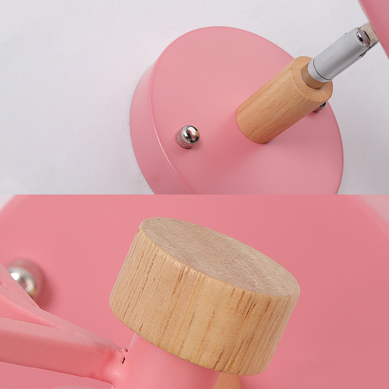 Metal Light a parete cono piccolo con corno di cervo cameretta per bambini ruotabile 1 leggero lampada da parete in stile nordico