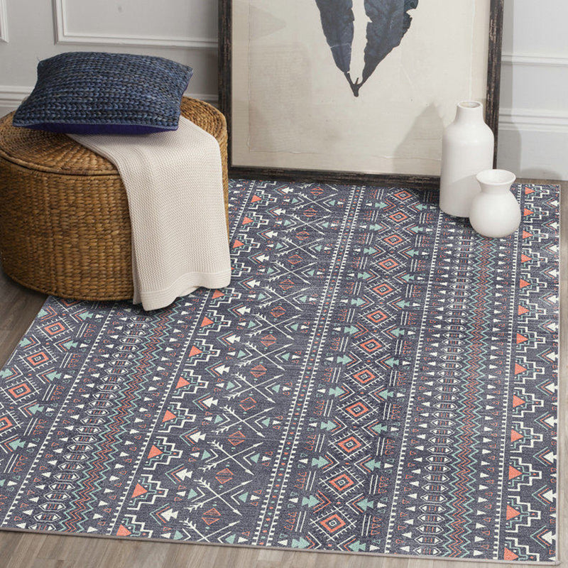 Tappeto tribale indiano a strisce a strisce geometriche geometriche resistenti al telaio di potenza del tappeto per soggiorno