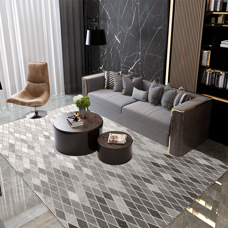 Unique Modern Rug Green and Blue Plaid Pattern Rug Pet Friendly Anti-Slip Backing Area Rug for Living Room