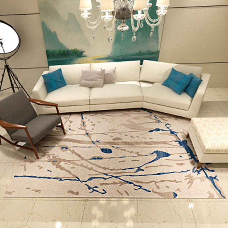 Creative Abstract Rug Multicolor Modernism Rug Polyester Pet Friendly Washable Non-Slip Area Rug for Bedroom
