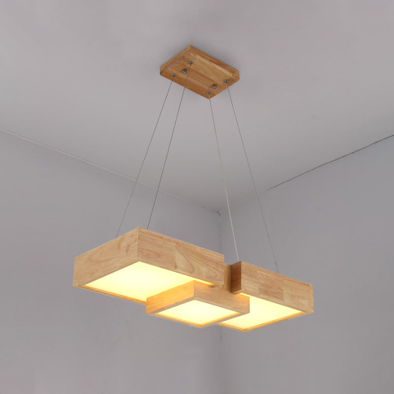 24,5 "/29" W Tavolo da pranzo LED LEGGI A sostenere il cittadino a soffitto in legno moderno con tonalità acrilica simmetrica, luce calda/bianca